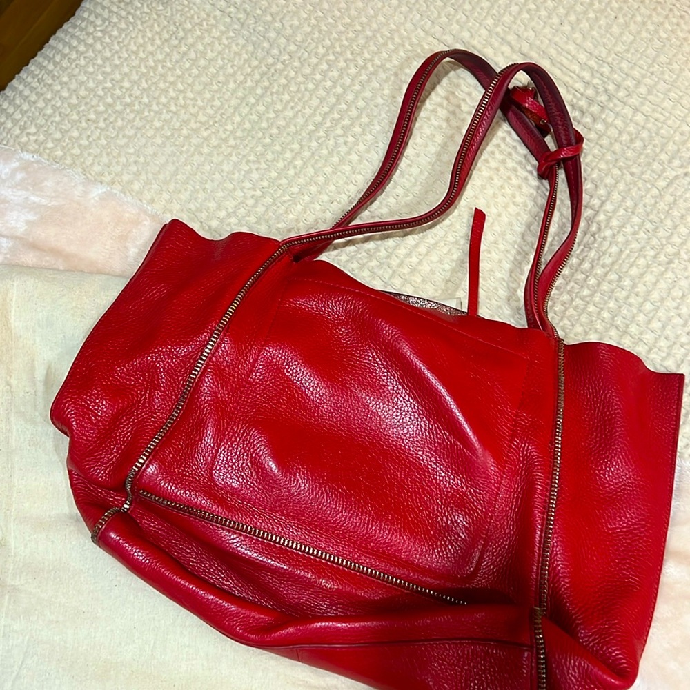 Botkier red leather tote bag